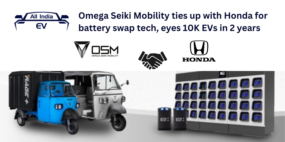 Omega Seiki Mobility ties up with Honda for battery swap tech, eyes 10K EVs in 2 years