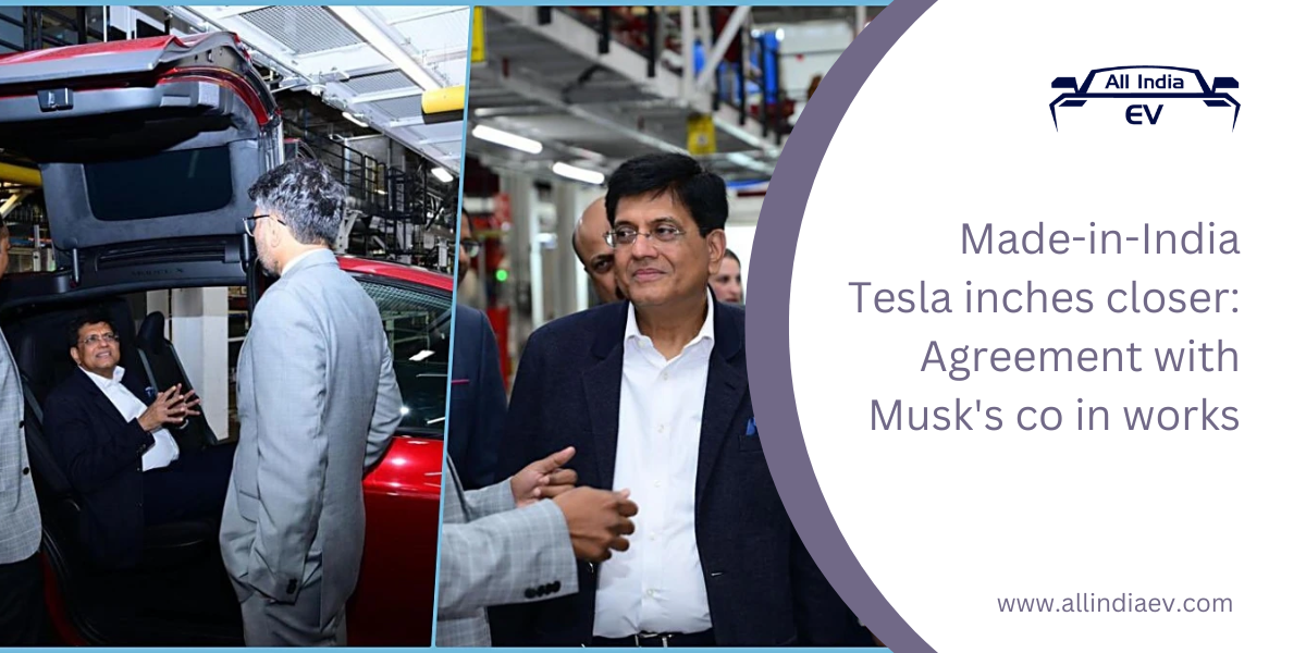  Made-in-India Tesla inches closer: Agreement with Musk's co in works