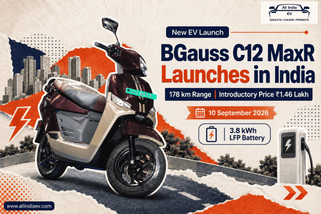BGauss C12 MaxR Electric Scooter Launched at ₹1.46 Lakh