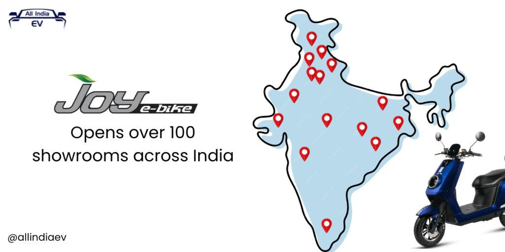 Joy e-bike opens over 100 showrooms across India