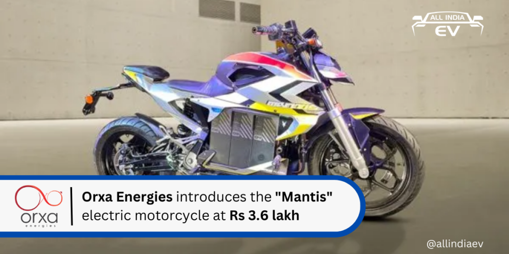 Orxa Energies introduces the "Mantis" electric motorcycle