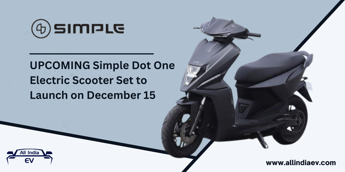 UPCOMING Simple Dot One Electric Scooter Set to Launch on December 15