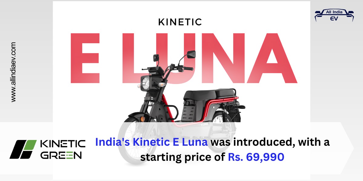 Kinetic E-Luna Debuts in India with an Introductory Price of ₹69,990