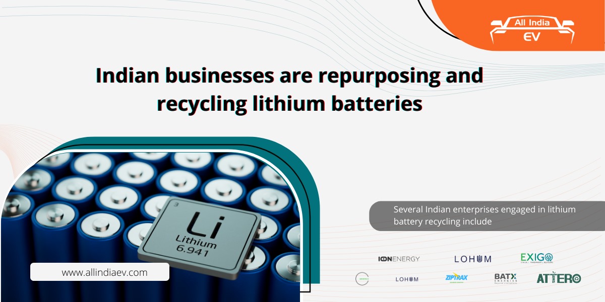 Indian companies working on recycling and repurposing of lithium batteries