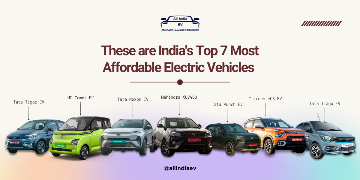 7 Most Affordable Electric Cars in India