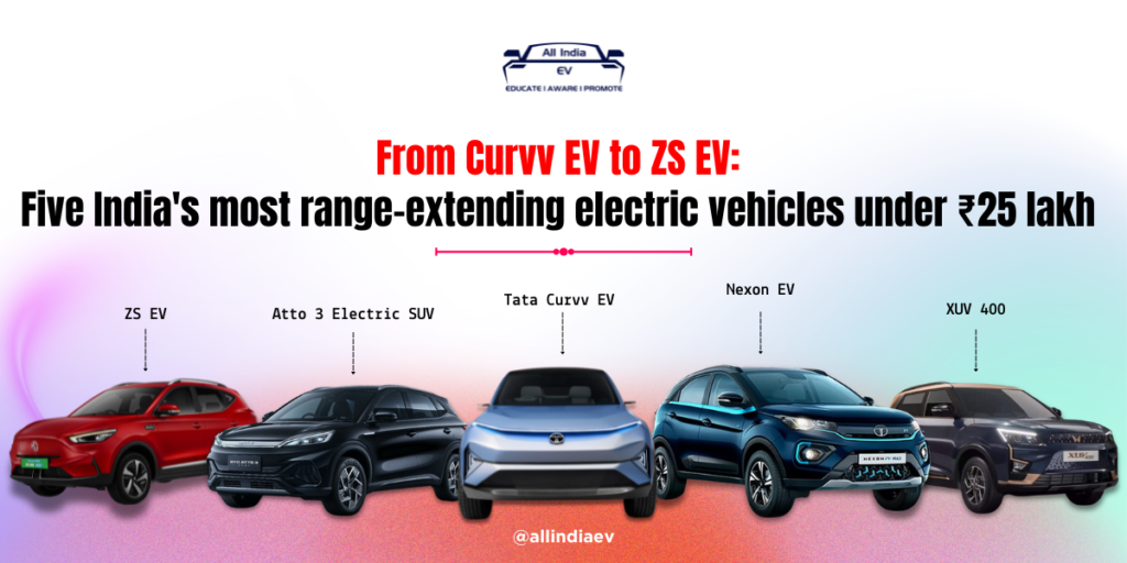 Curvv EV to ZS EV: India’s 5 Best EV for Ultimate Mileage under ₹25 lakh