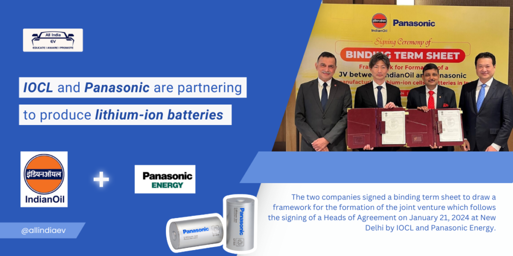 IOCL and Panasonic Join Forces for Lithium-Ion Cell Manufacturing in India