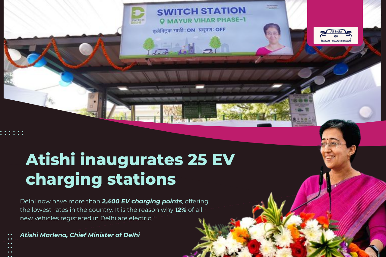 Delhi's Green Revolution: Inauguration of 25 New EV Charging Stations