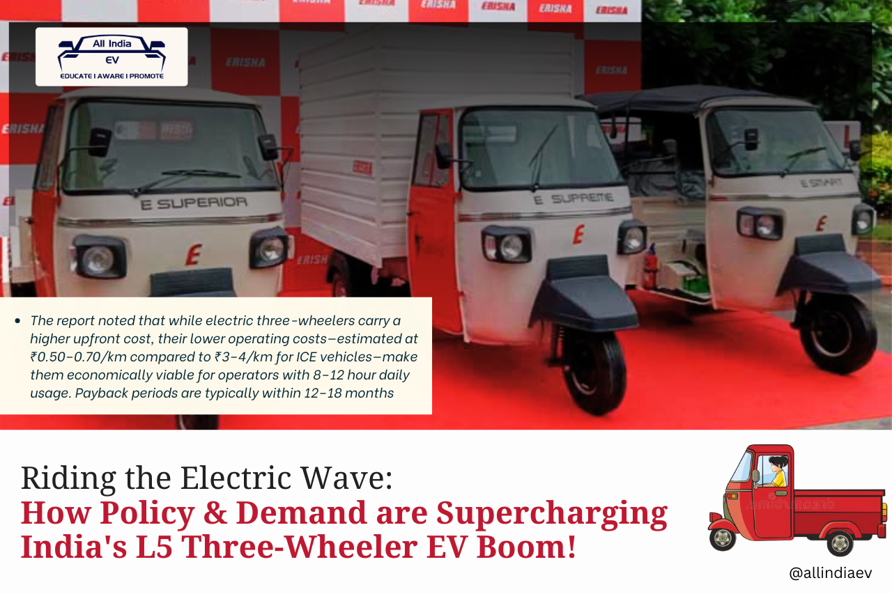 Electric L5 three-wheelers