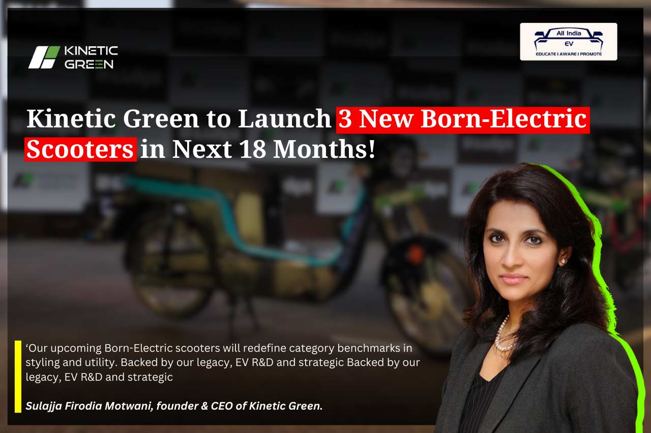 Kinetic Green to Launch 3 New Born-Electric Scooters in Next 18 Months to Accelerate India’s E2W Growth
