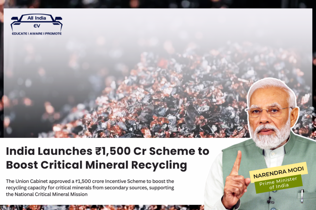 Cabinet Approves ₹1,500 Crore Incentive Scheme to Boost Critical Mineral Recycling