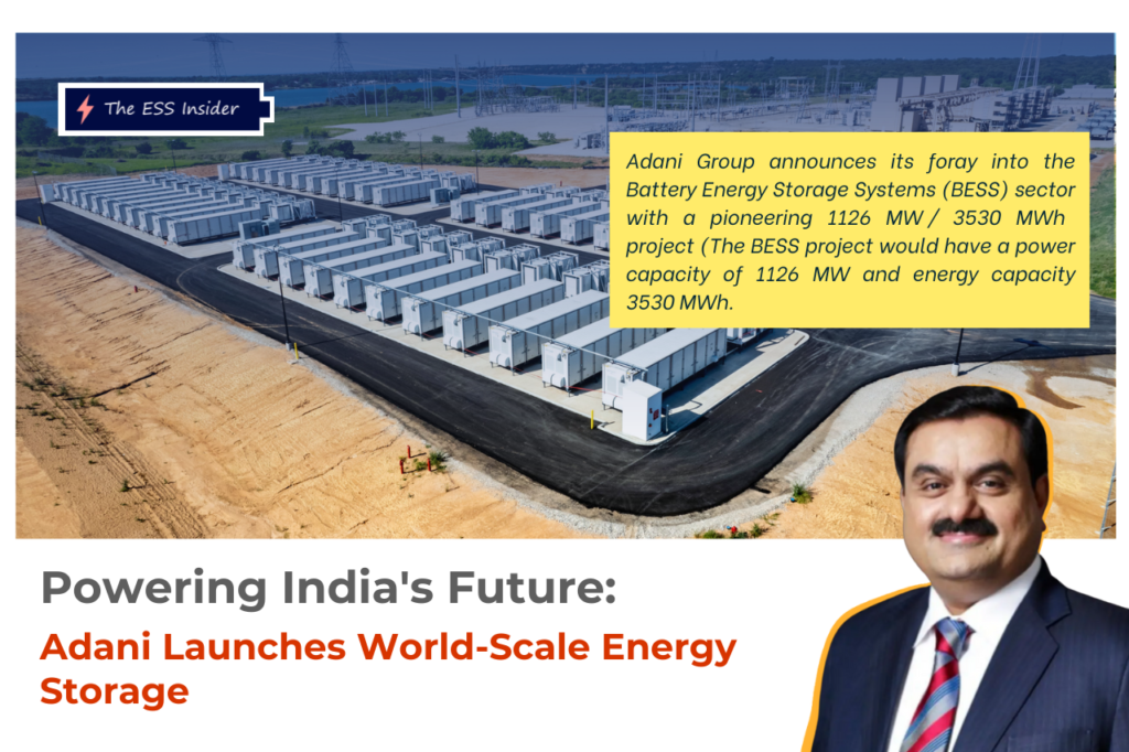 Adani Group Enters Battery Storage