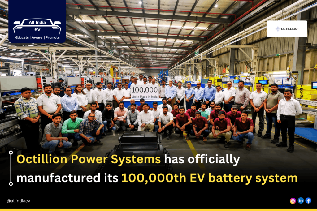 Octillion Power Systems India 100,000 EV battery systems milestone