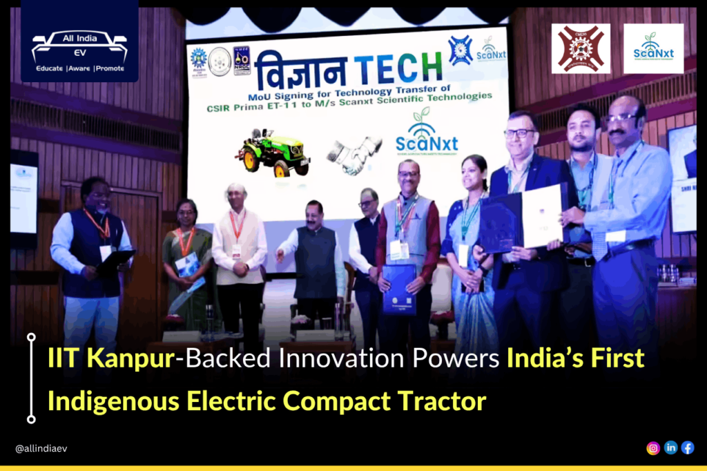 IIT Kanpur Backed innovation power India First Indigenous Electric Compact Tractor 