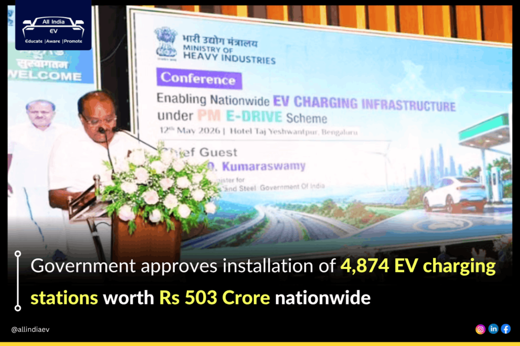Govt Approves Setting Up 4,874 EV Chargers Worth Rs 503 Crore