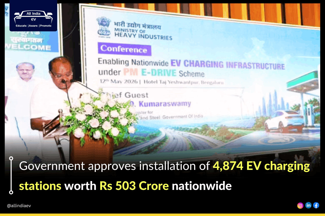 Govt Approves Setting Up 4,874 EV Chargers Worth Rs 503 Crore