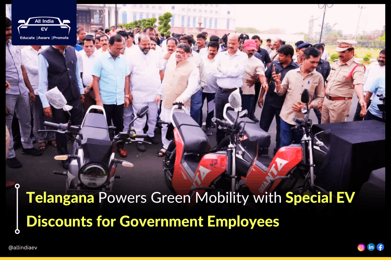 Telangana launches EV discount for government employees