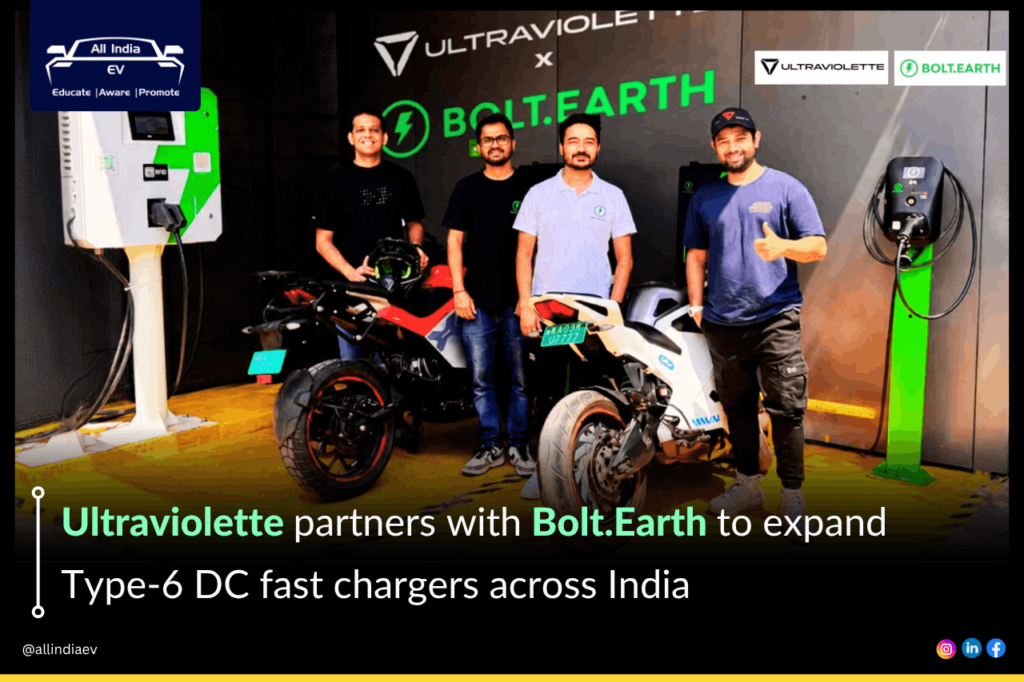Ultraviolette and Bolt.Earth Expand Type-6 DC Fast Charging Infrastructure Across India
