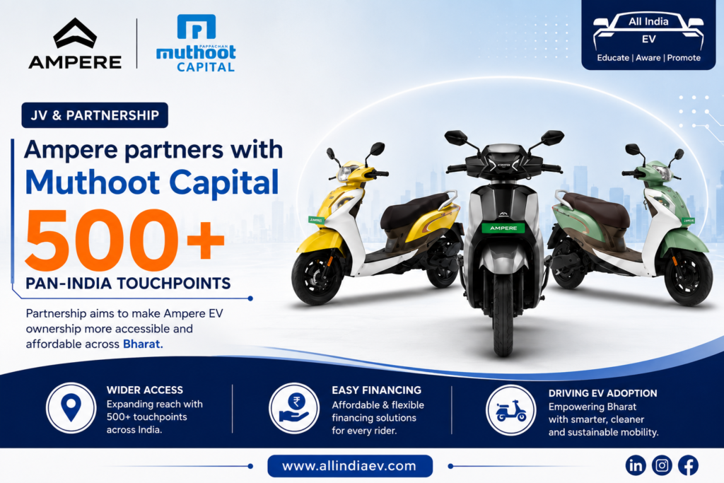 Ampere Electric Partners with Muthoot Capital to Expand EV Financing Across Bharat