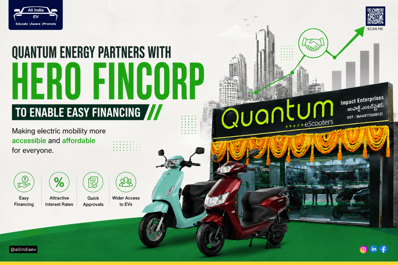 uantum Energy partners with Hero FinCorp to enable easy financing for electric scooters