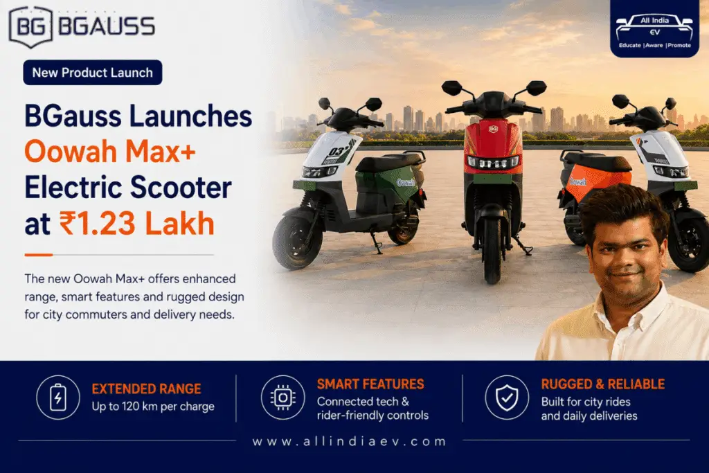 BGauss OoWah MAX Plus launched at Rs 1.23 lakh