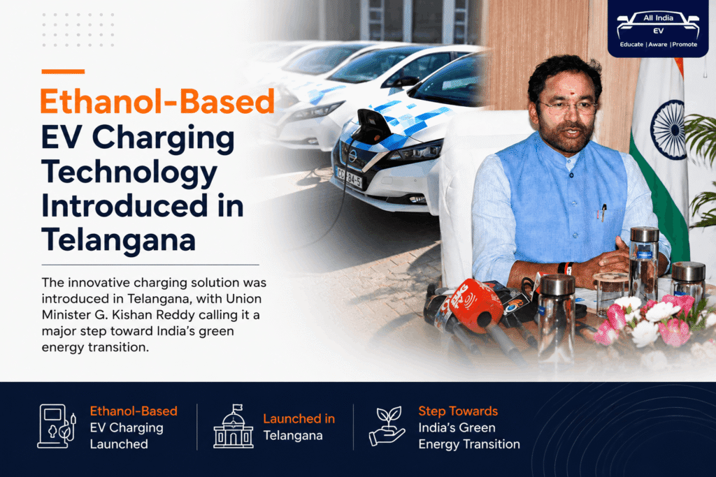 Ethanol-Based EV Charging Technology Introduced in Telangana; Kishan Reddy Calls It a Major Green Energy Initiative