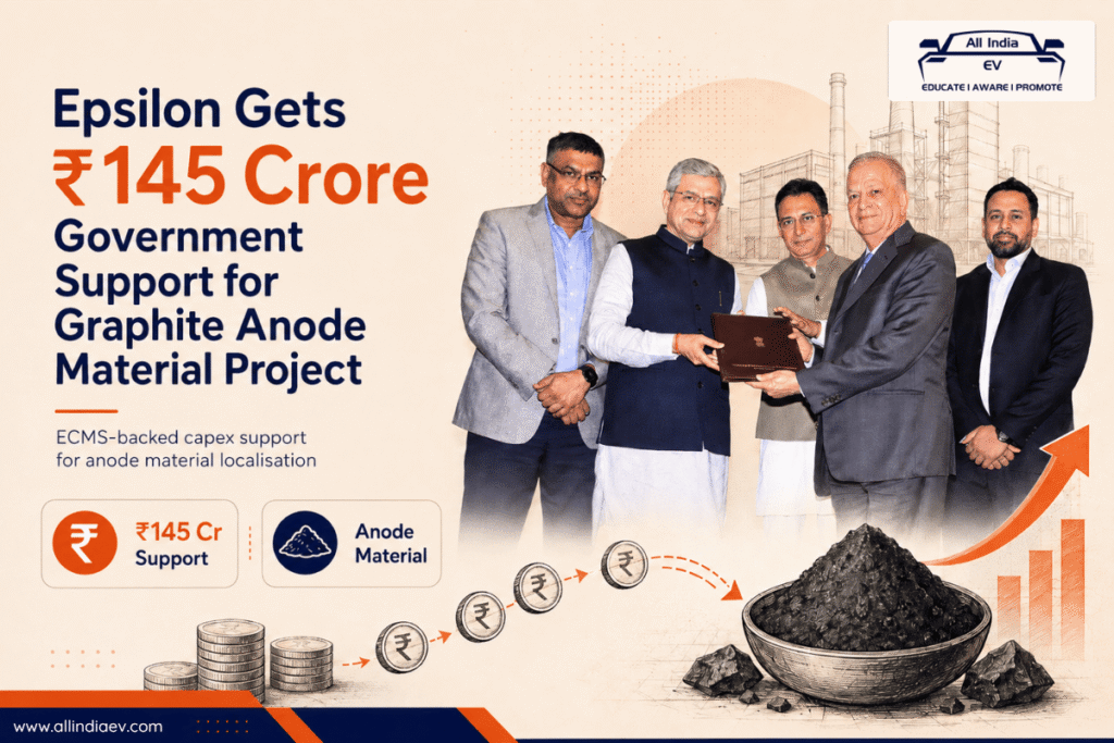 Epsilon Gets ₹145 Crore Government Support for Graphite Anode Material Project
