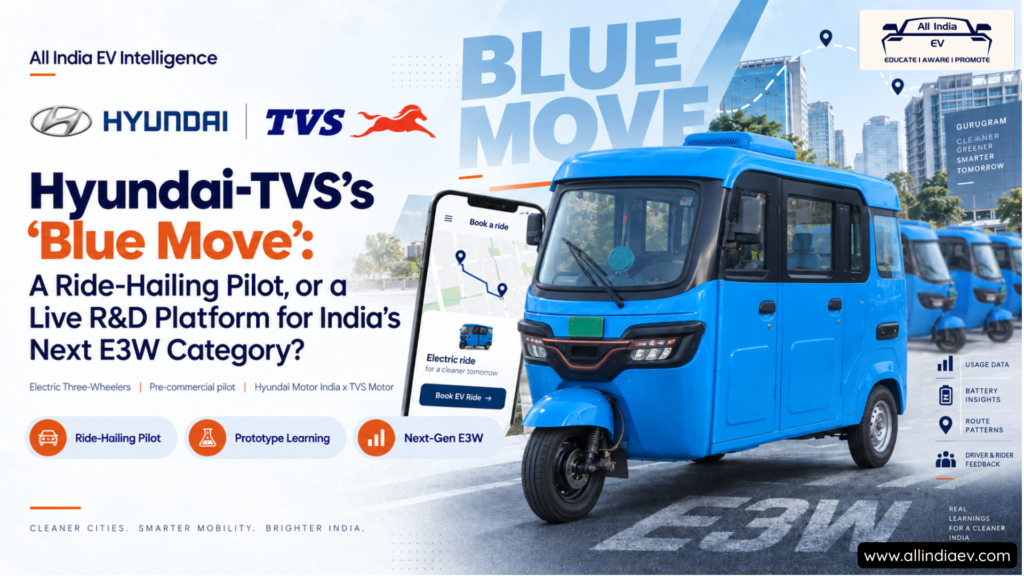Hyundai TVS Electric Three-Wheeler: Inside the Blue Move Pilot