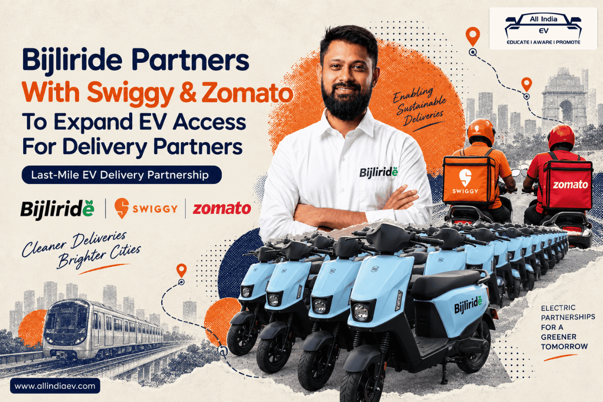 Bijliride Swiggy Zomato Partnership Expands EV Access for Delivery Riders