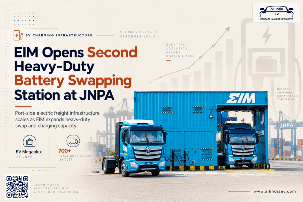 EIM Battery Swapping Station Opens at JNPA as Electric Truck Fleet Expands