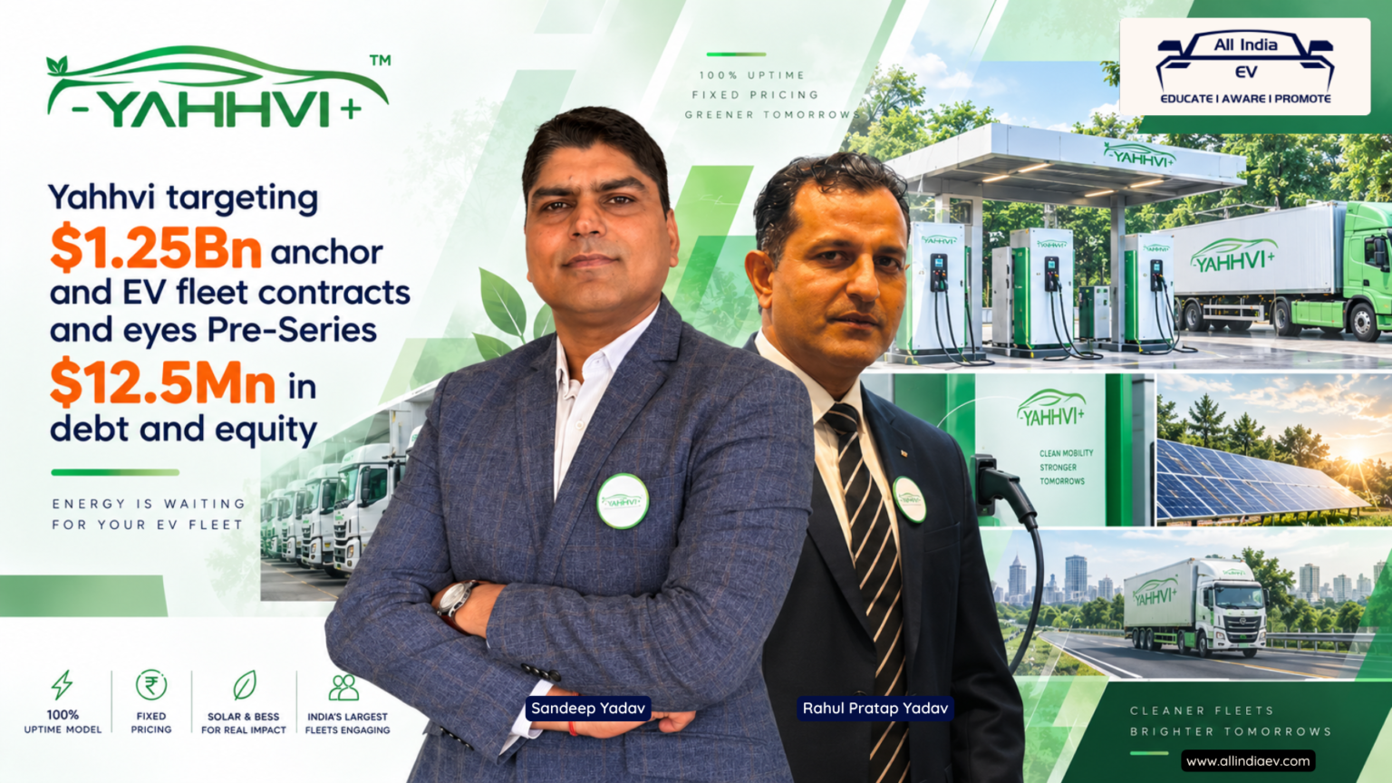 Yahhvi targeting $1.25Bn anchor and EV fleet contracts and eyes Pre-Series $12.5Mn in debt and equity.